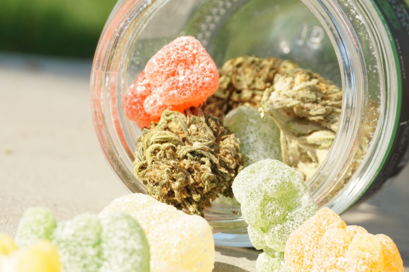 edible-cannabis in a jar