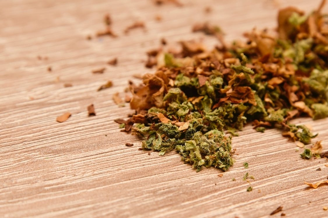 Dried-fresh-marijuana-leaves